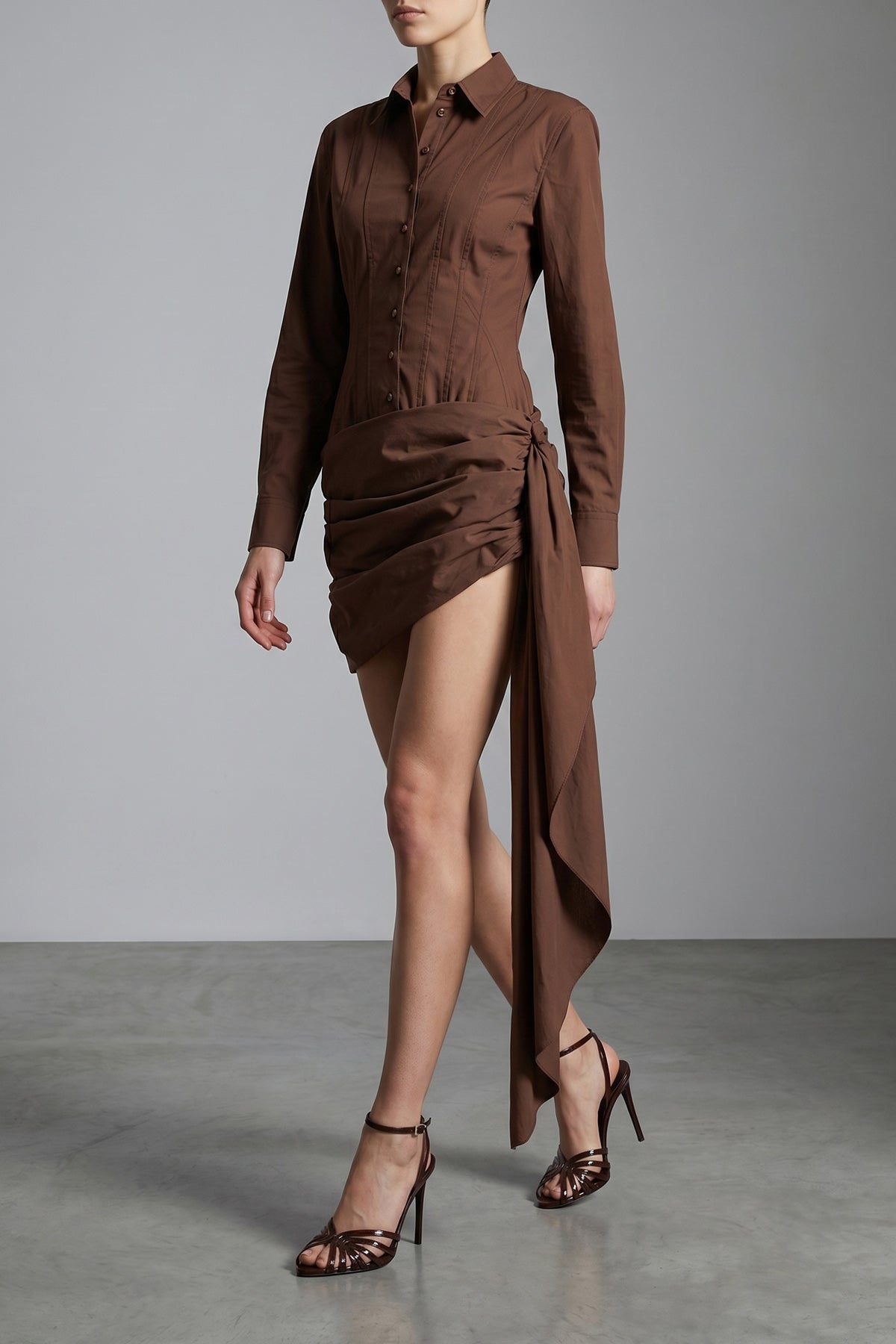 GIUSEPPE DI MORABITO 40 mini dress in cotton poplin