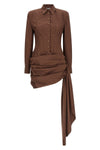 mini dress in cotton poplin