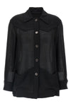 shirt-style jacket in light semi-transparent wool