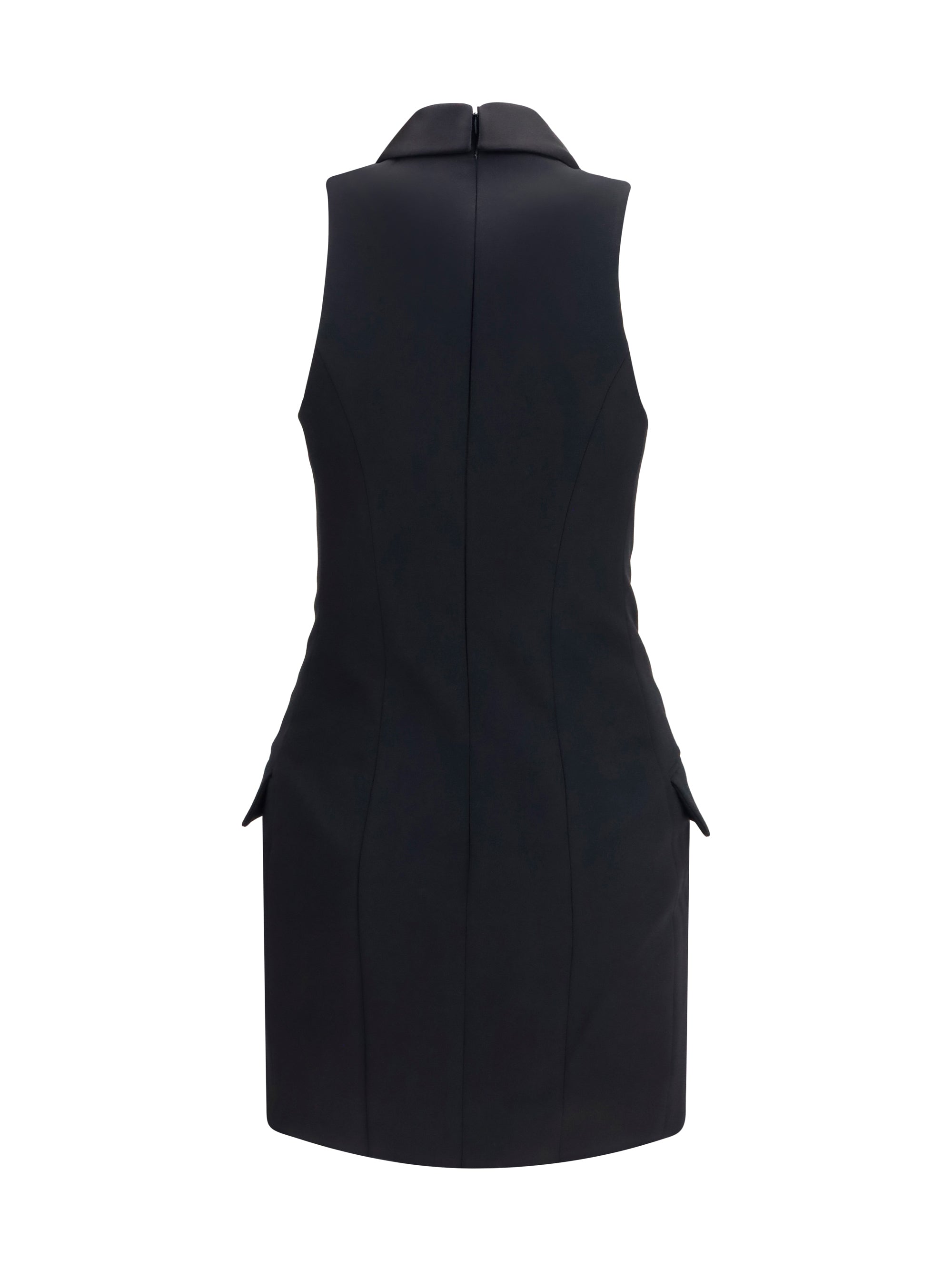 BALMAIN 34 grain de poudre belted dress