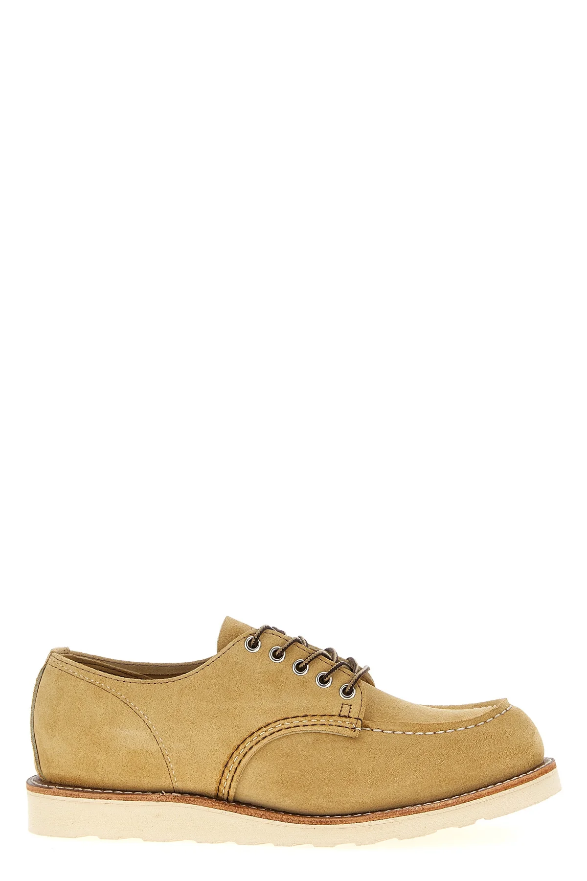 RED WING SHOES 9 hawthorne abilene shop moc oxford lace-up shoes in contrasting stitching
