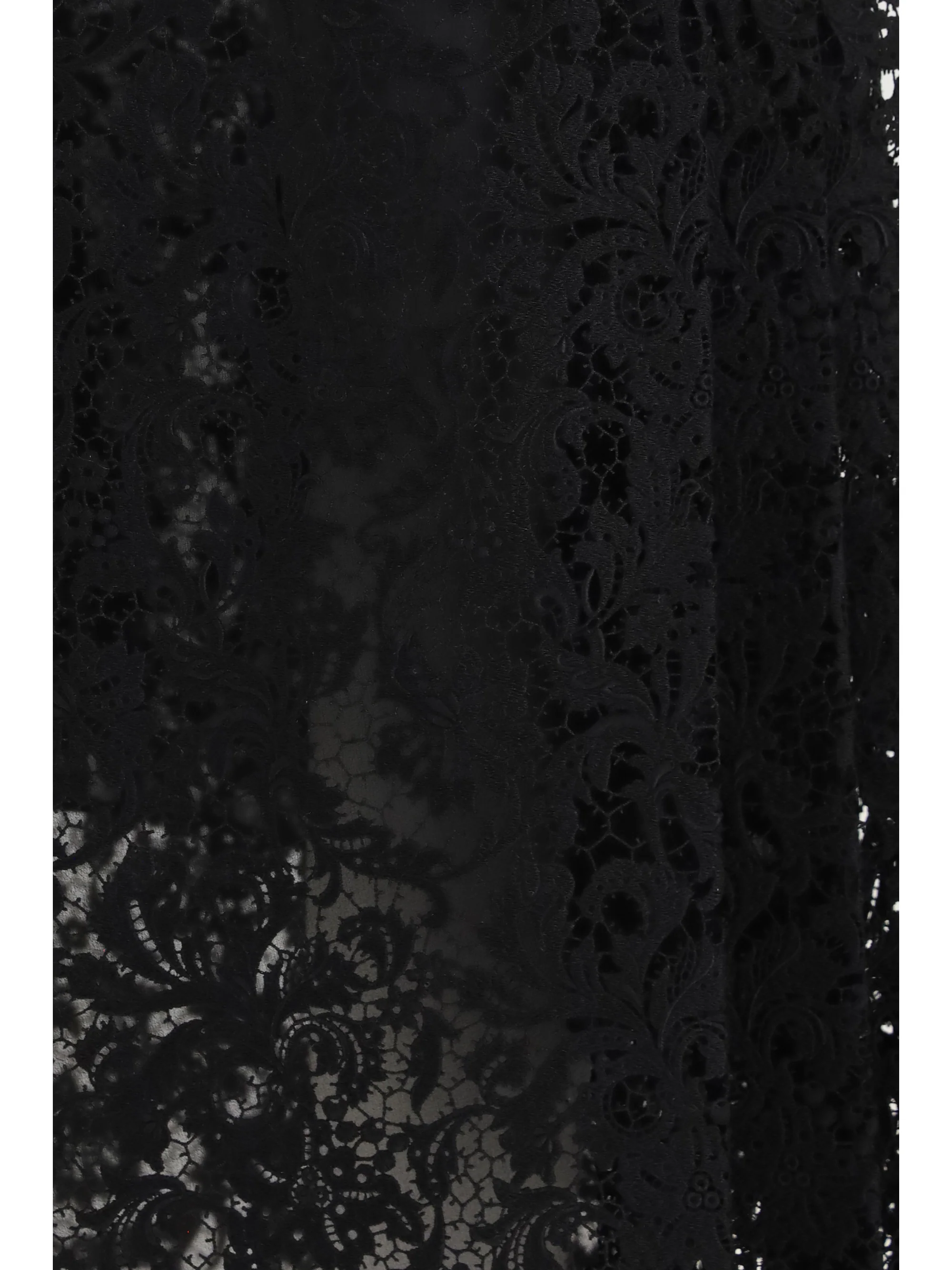 flared midi skirt in macramé lace