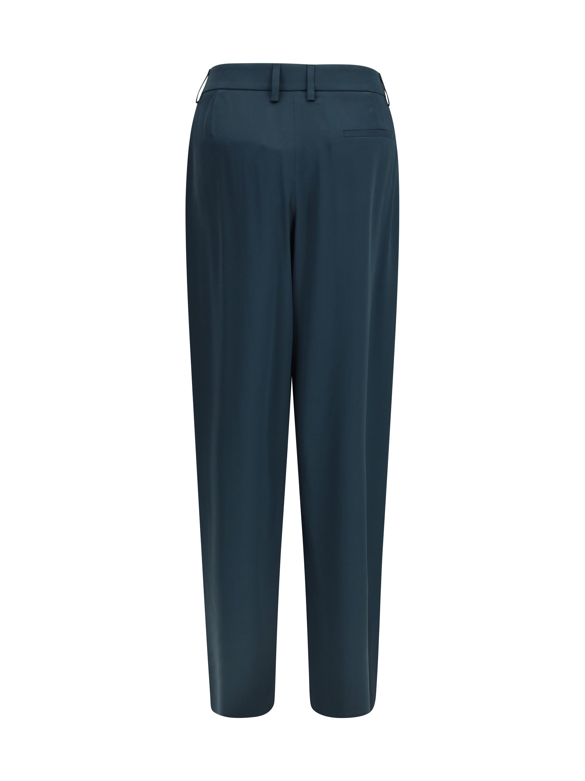 pleated silk pants