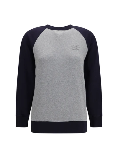 bicolor crewneck sweatshirt