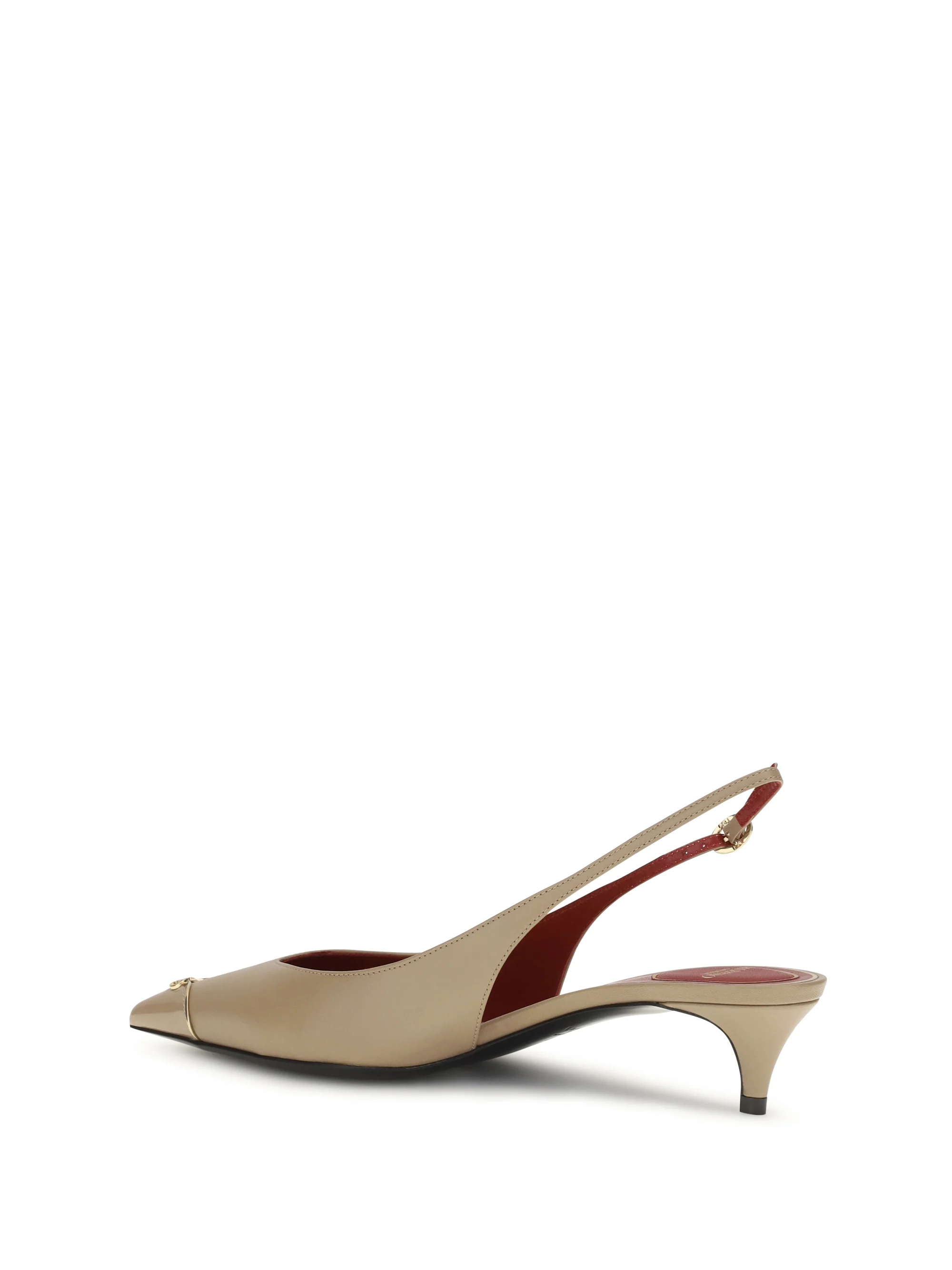 vlogo signature kitten-heel slingback pumps