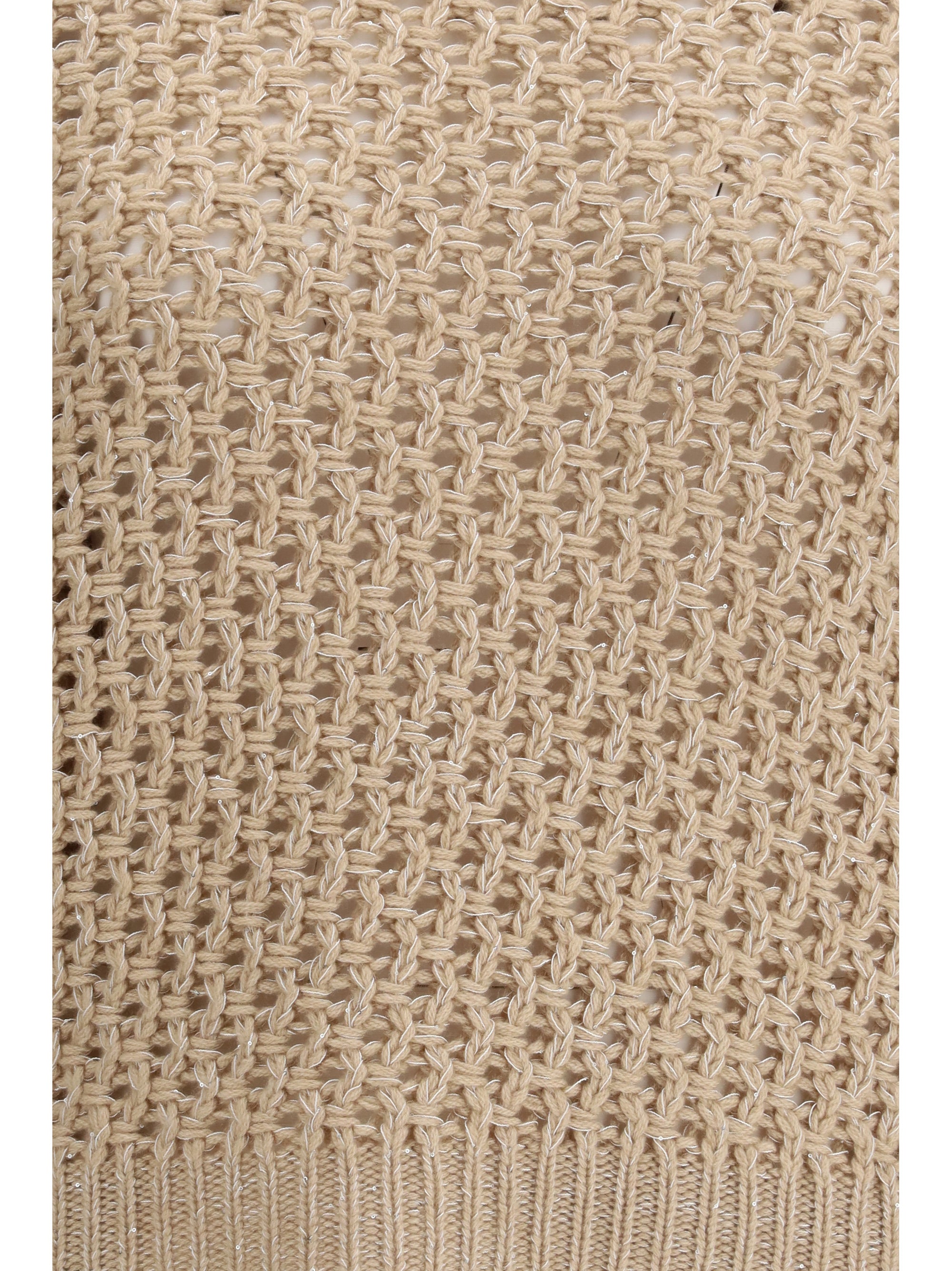 jumper crafted from platinum yarn with micro sequins