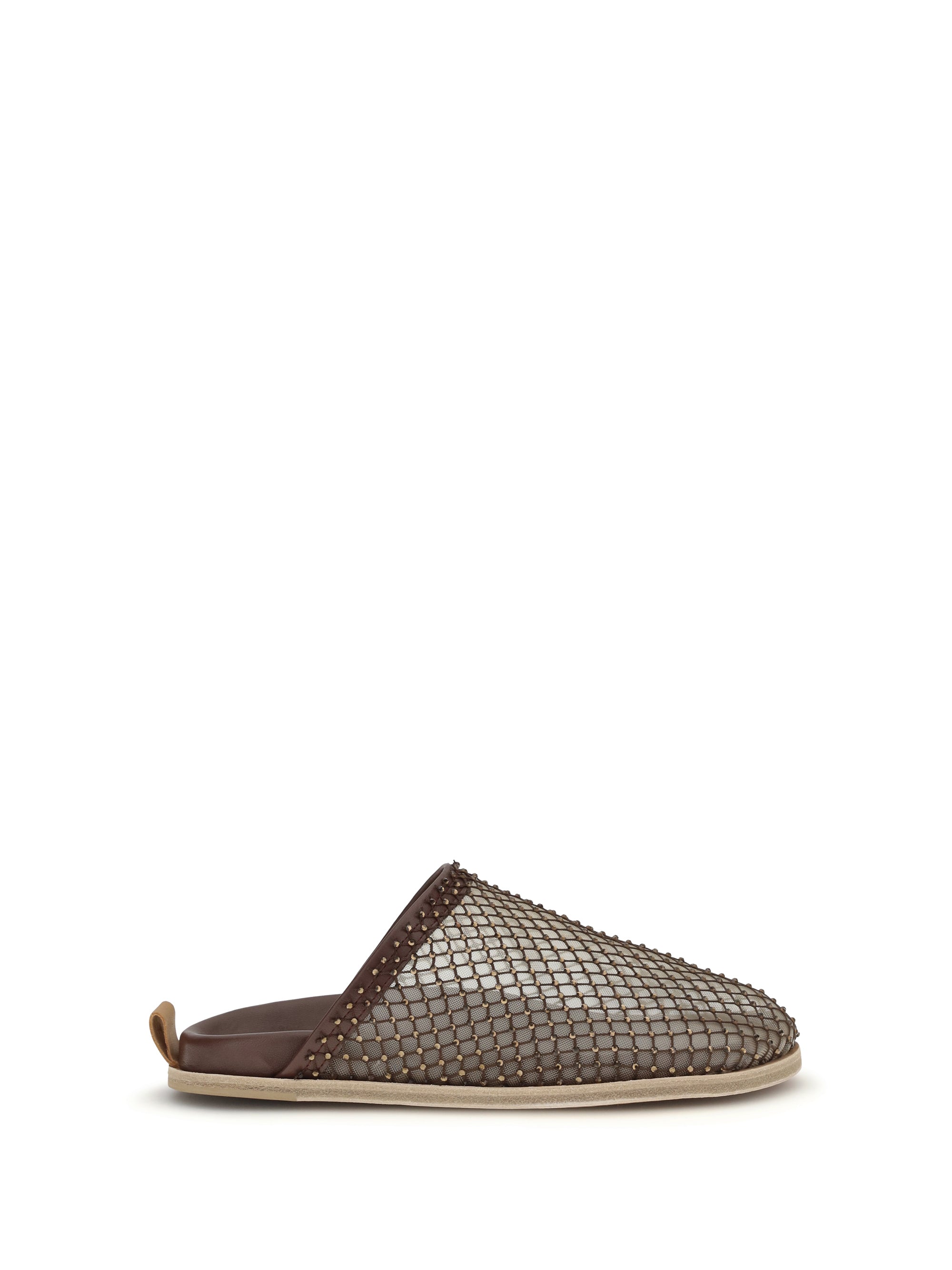 FORTE_FORTE 37 mesh mules with rhinestones
