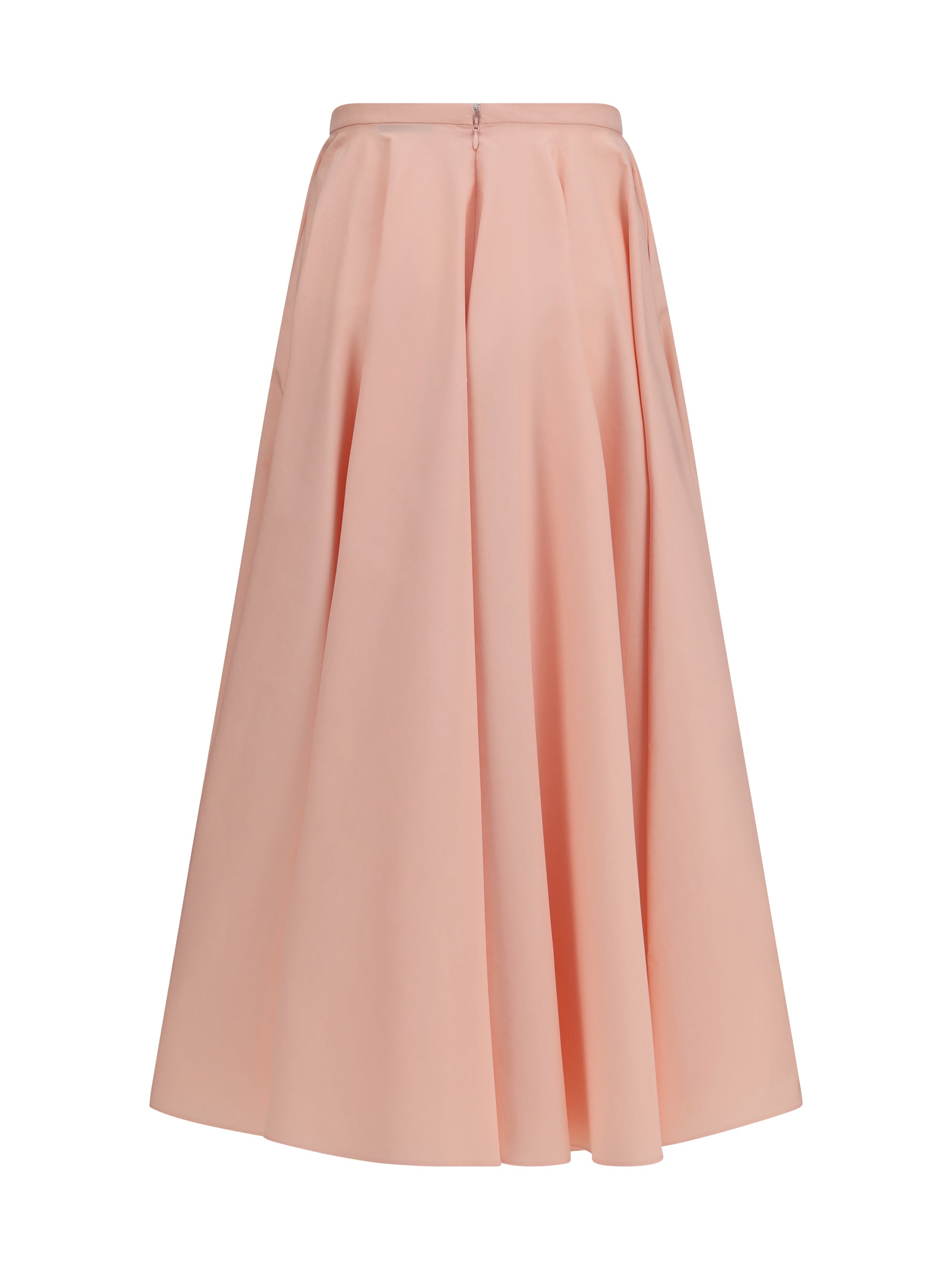 long circular skirt in cotton poplin