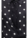 polka dot lace dress with drawstring
