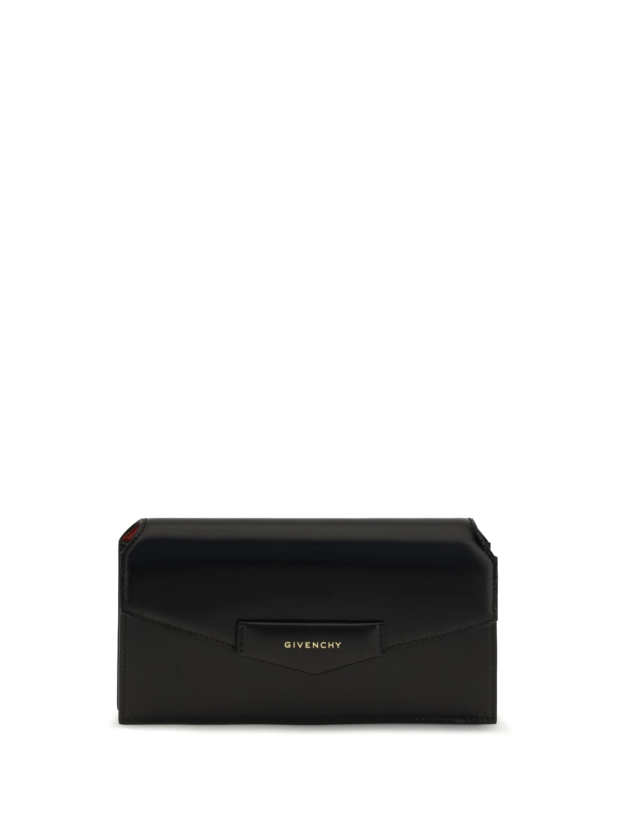 antigona box leather pouch with chain