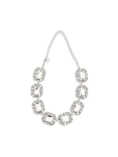 silver crystal necklace