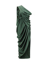 draped midi dress