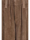 elasticated viscose and cashmere pants