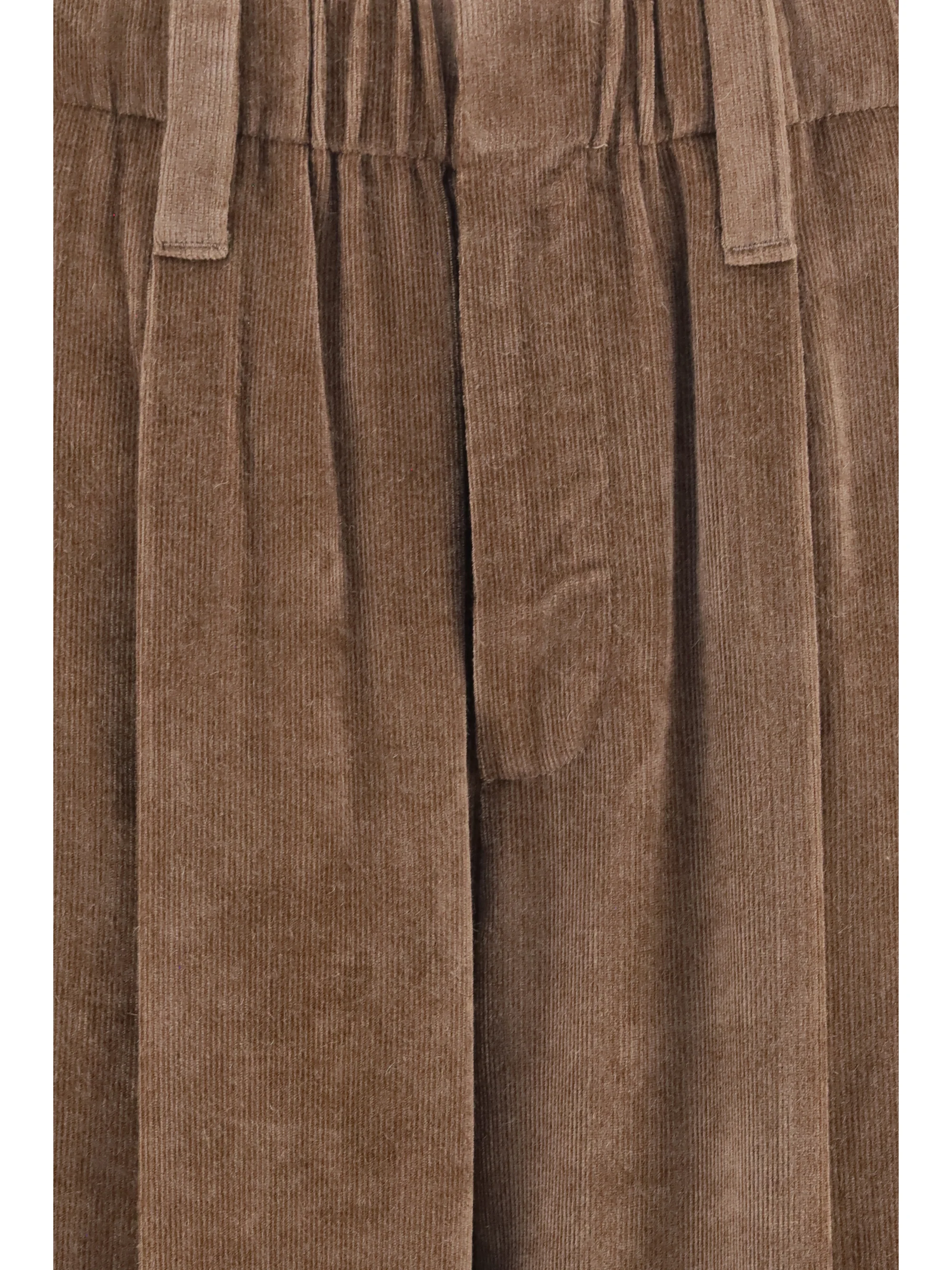 elasticated viscose and cashmere pants