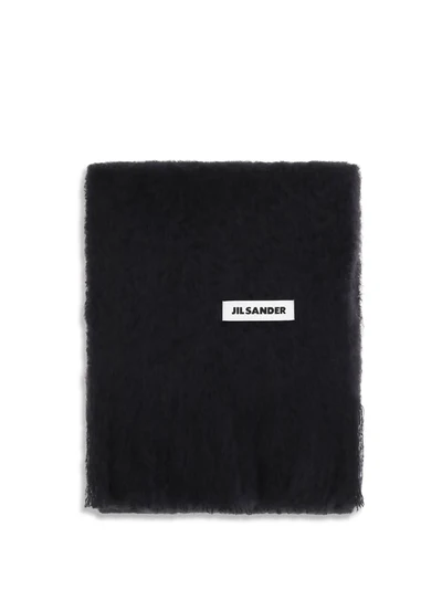 wool scarf with logo