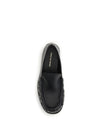grained leather loafers