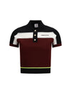 striped short-sleeve polo shirt