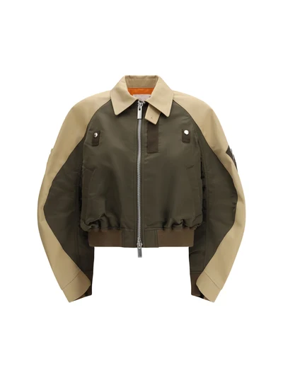 cotton and nylon bomber jacke