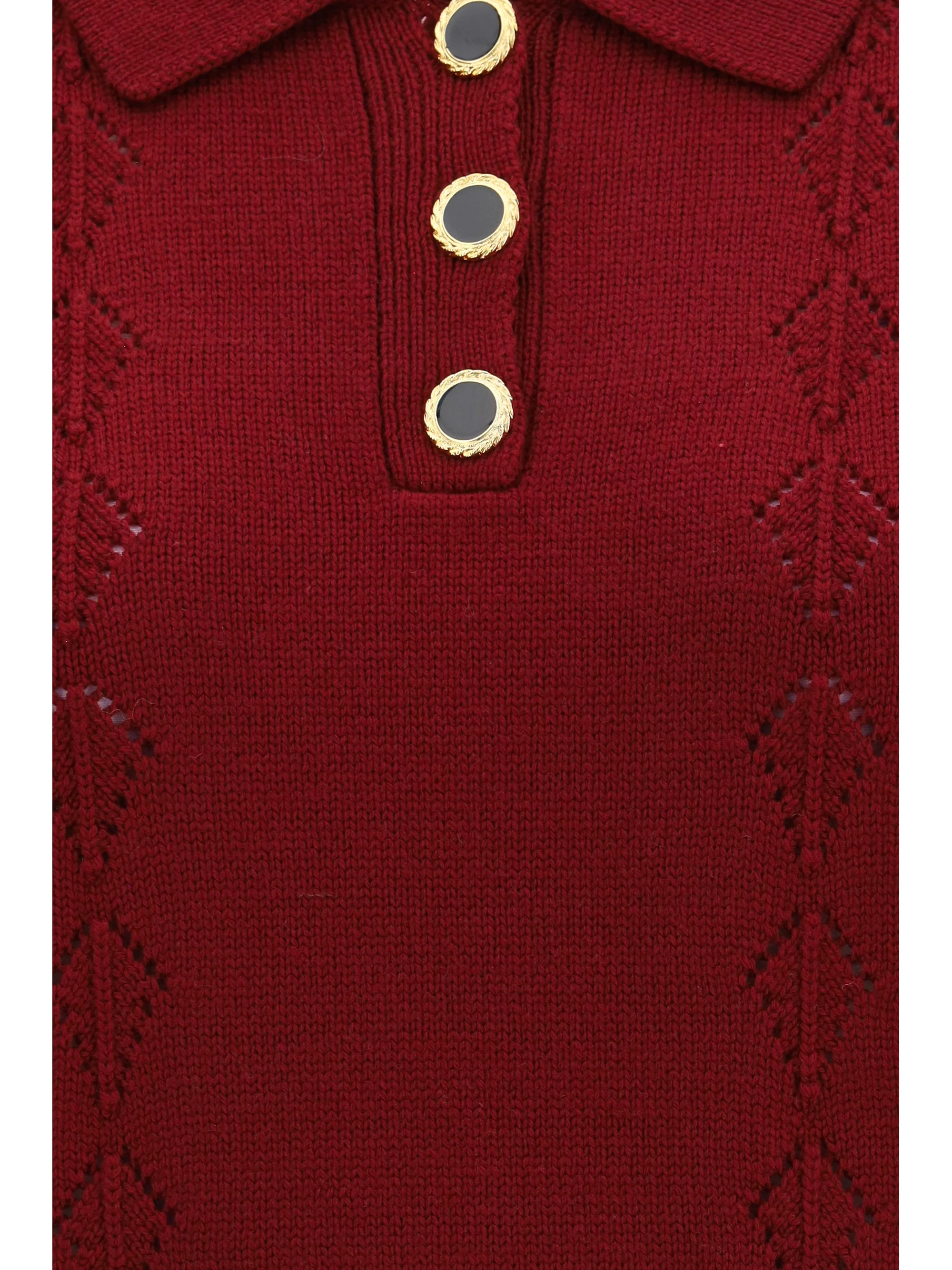 merino wool polo shirt with buttons