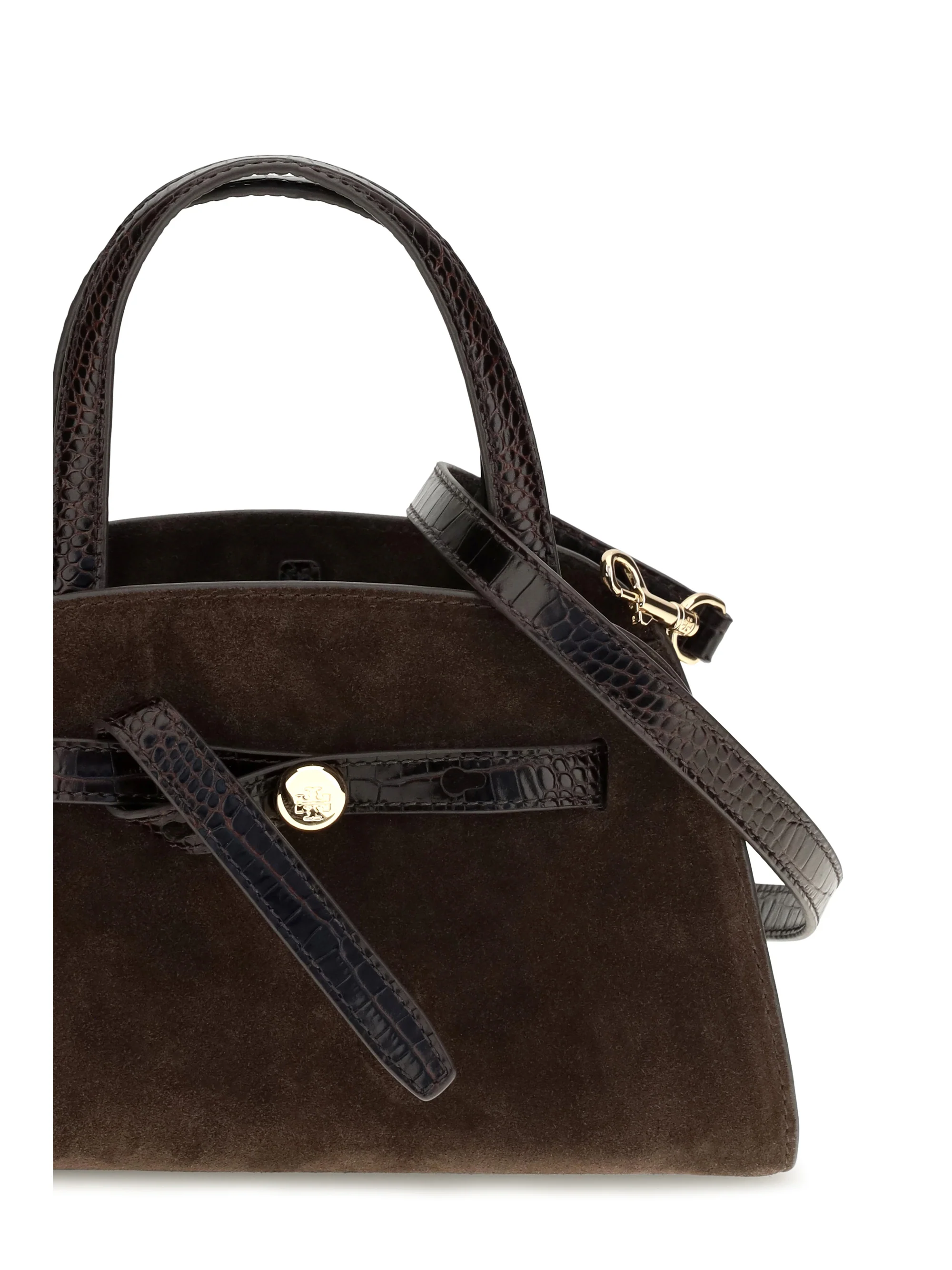 small romy suede top handle bag