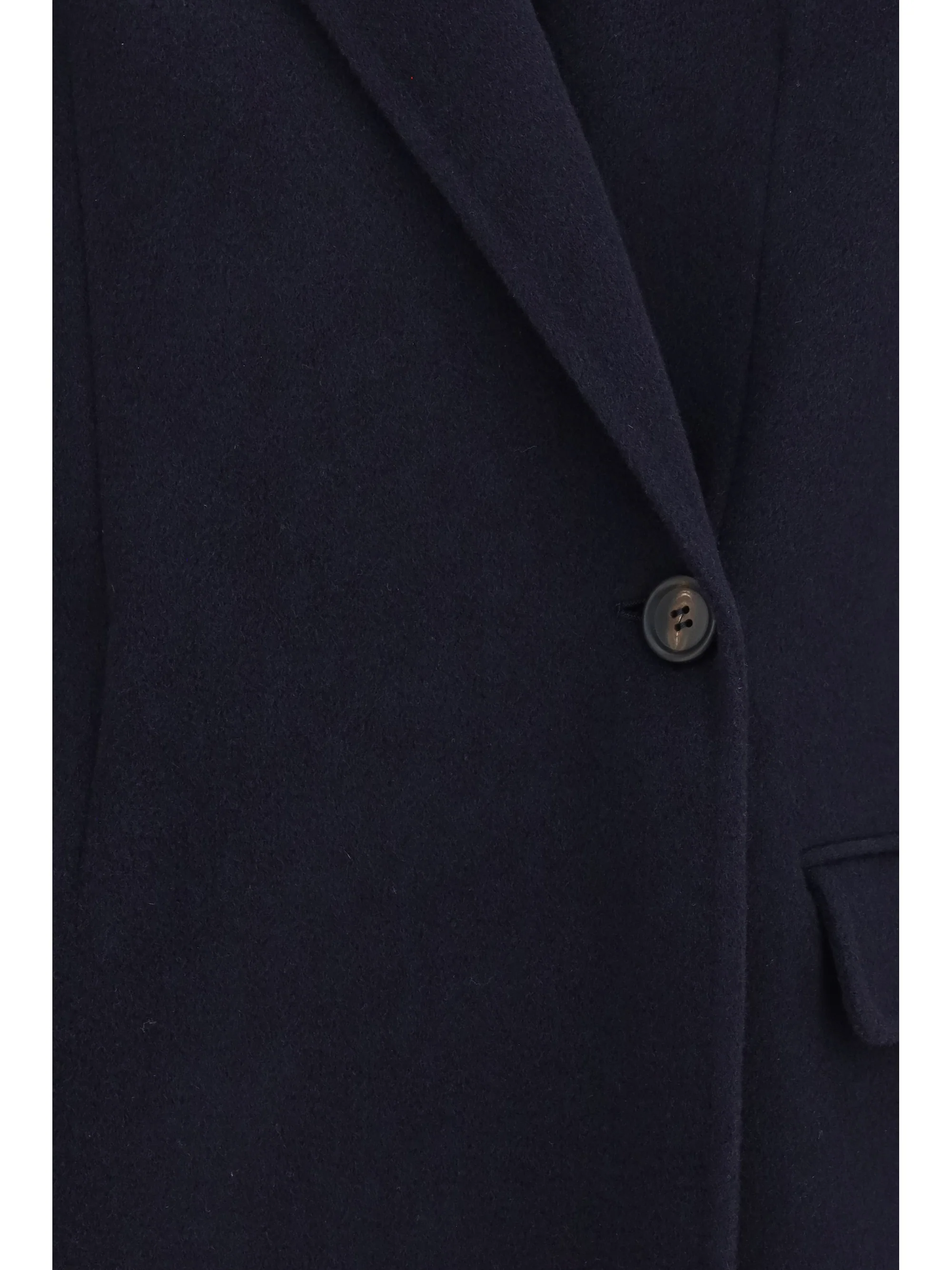 single-breasted wool and cashmere jacket
