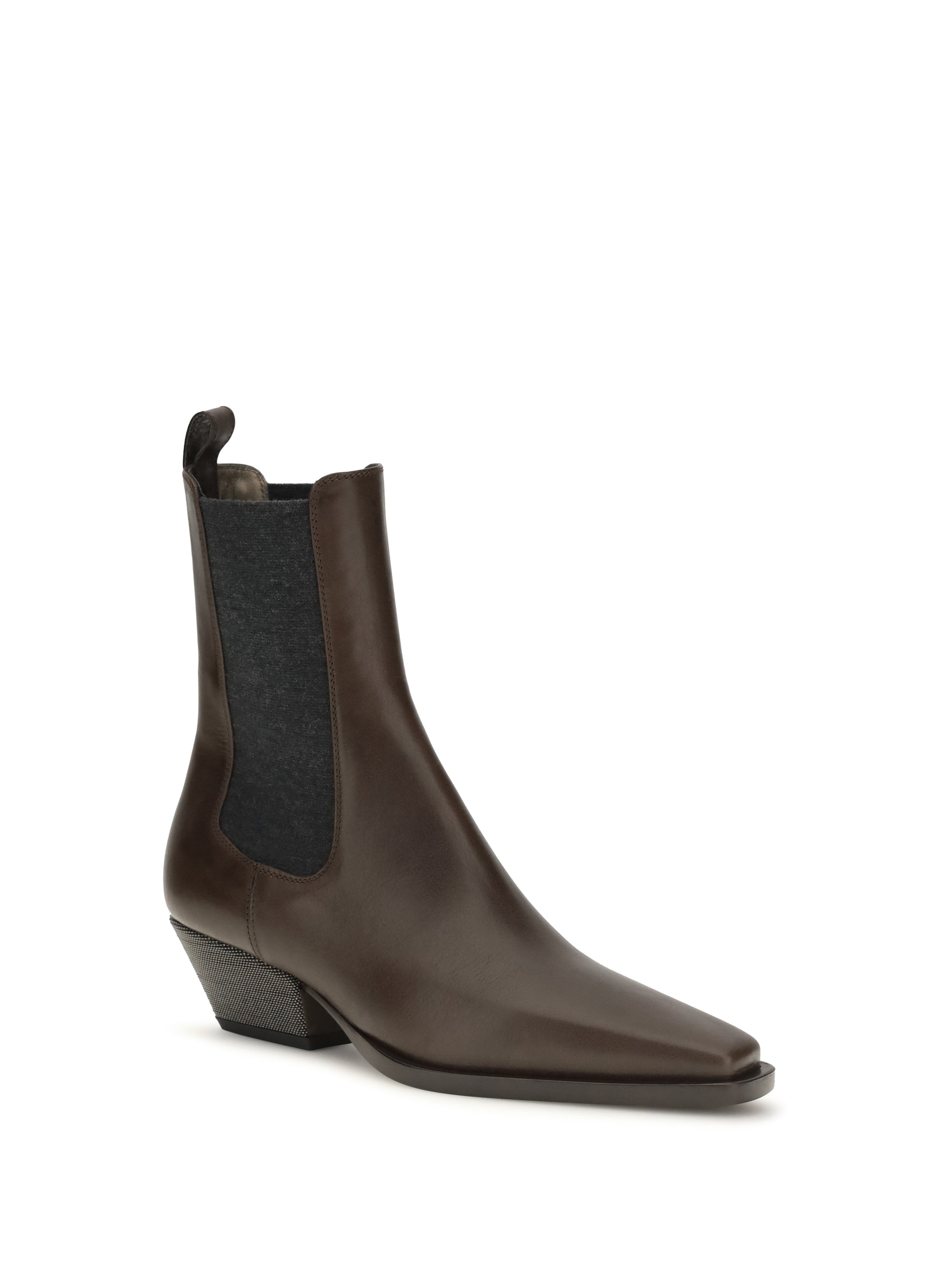 BRUNELLO CUCINELLI 37 leather ankle boots
