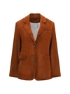 single-breasted leather jacket