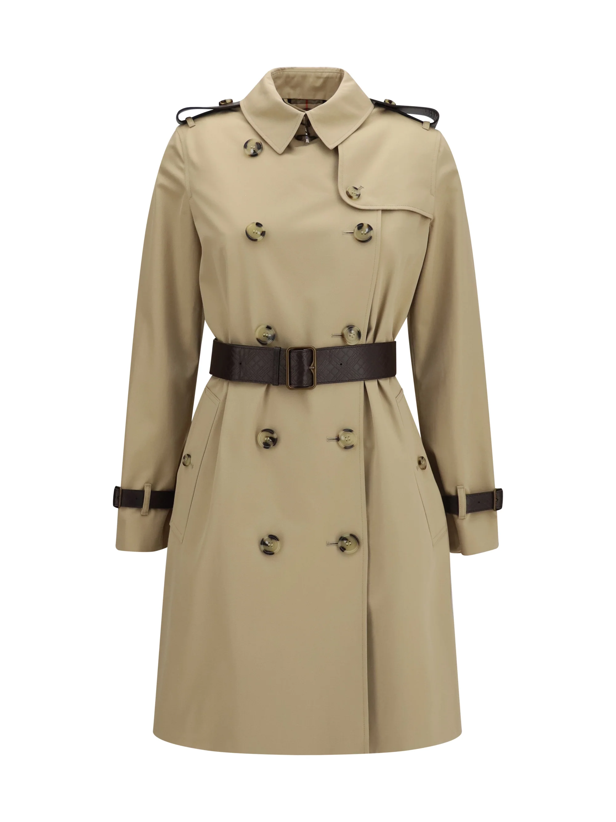 BURBERRY 6 kensington midi leather trench