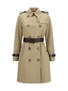 kensington midi leather trench