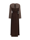 long belted dress