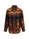 silk shirt in baiadera print