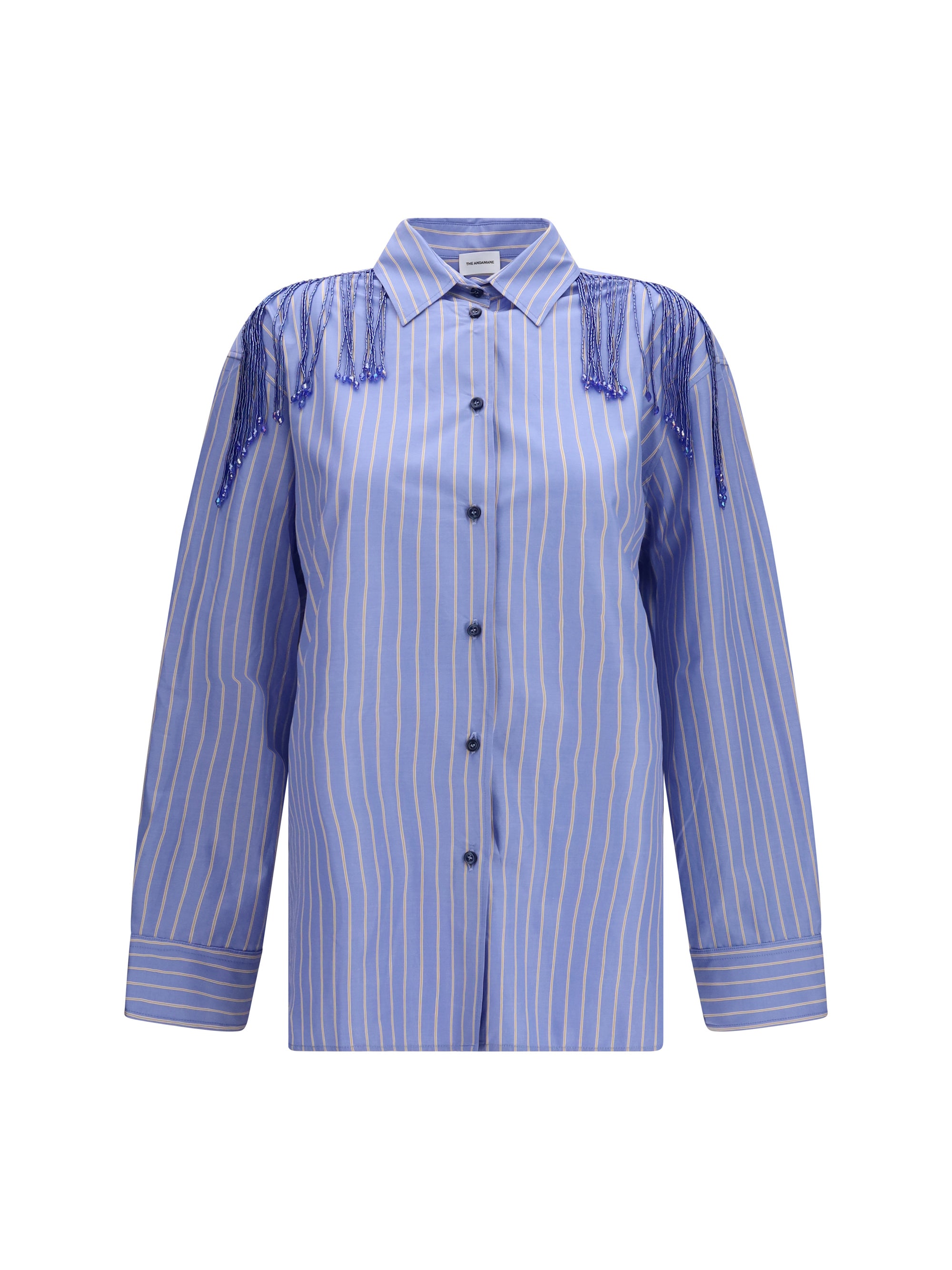 THE ANDAMANE 40 miley fringed oversized shirt