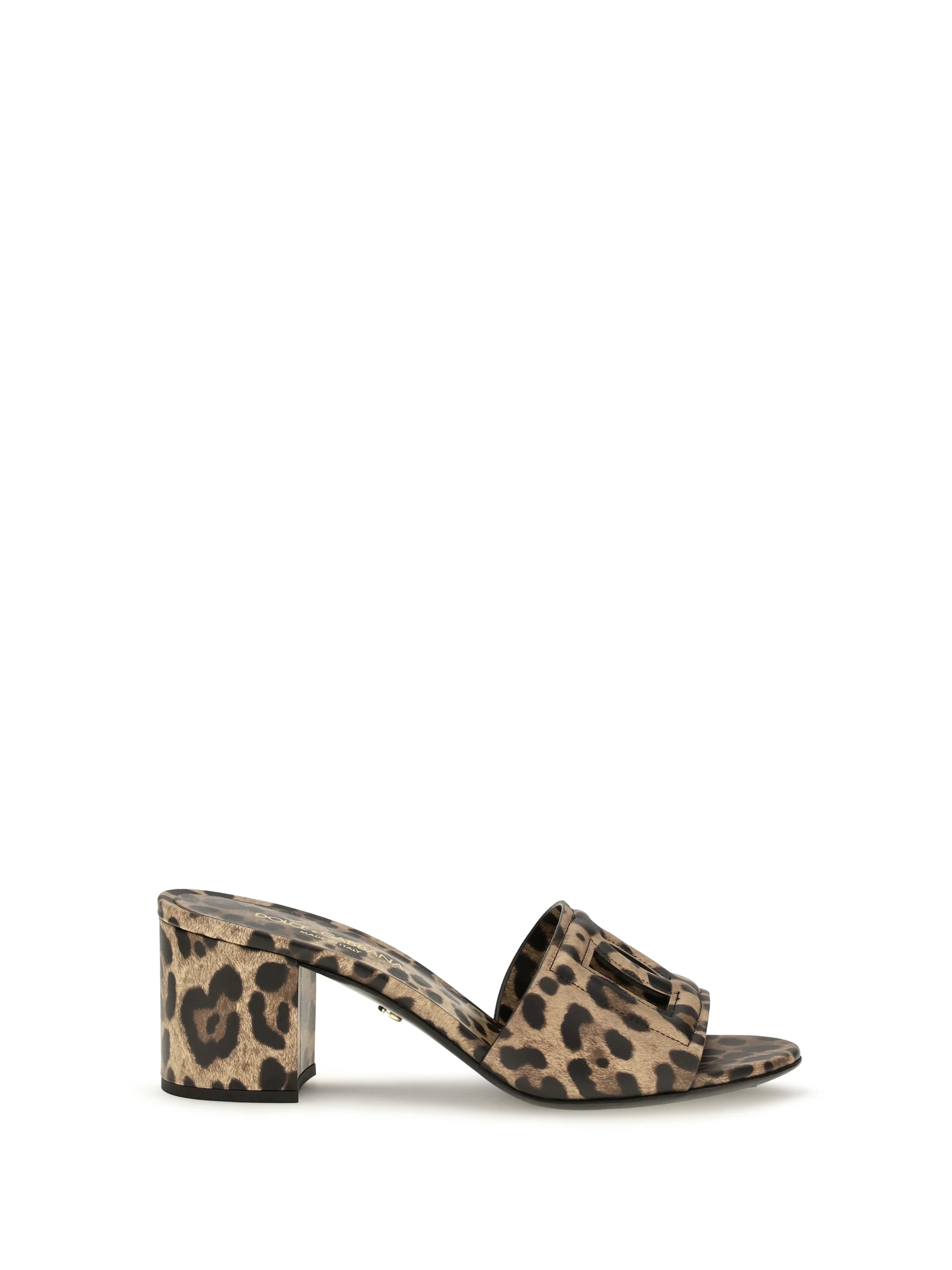 DOLCE amp; GABBANA 36 leopard print leather mules
