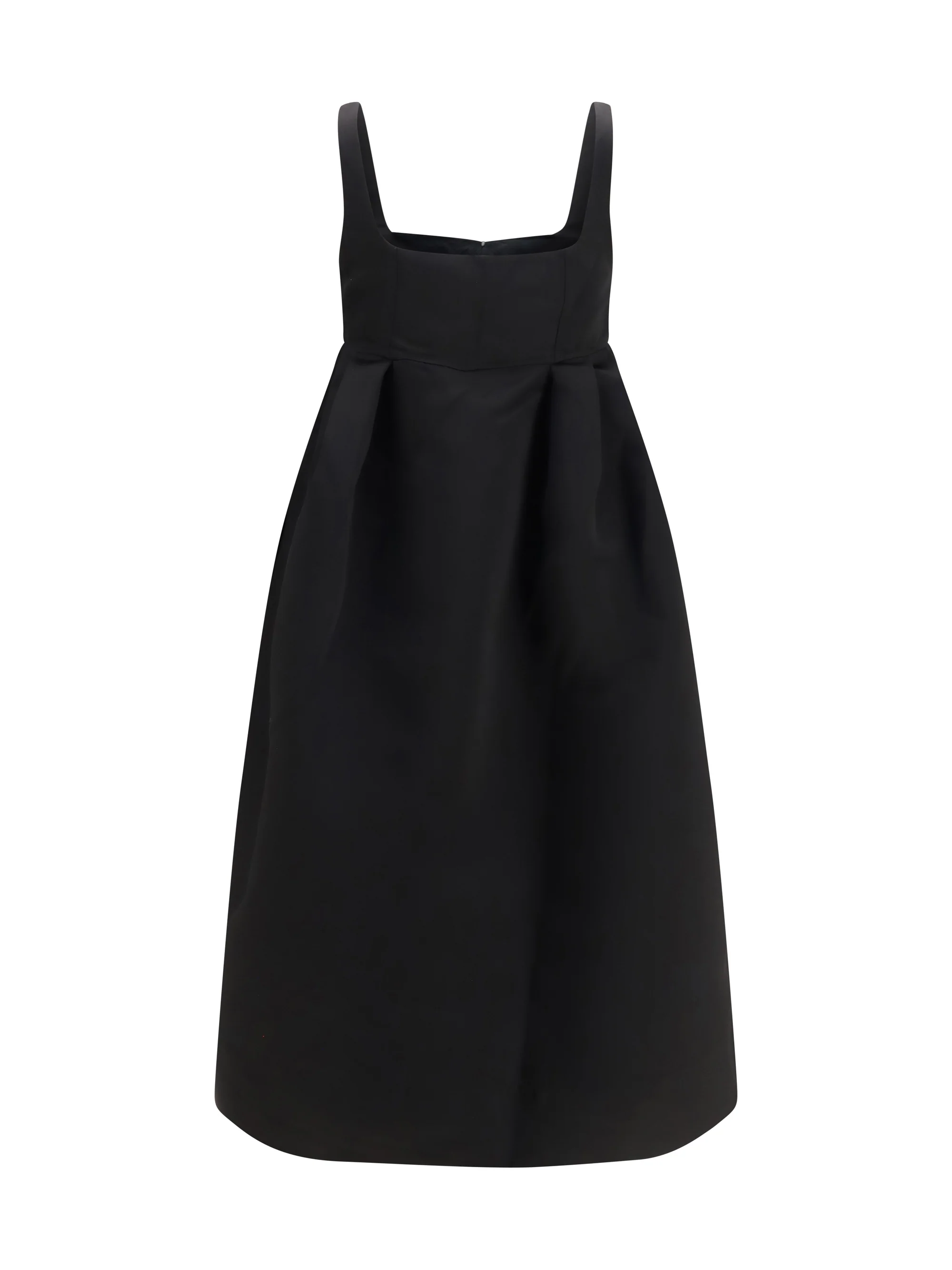 duchesse satin midi dress with corset