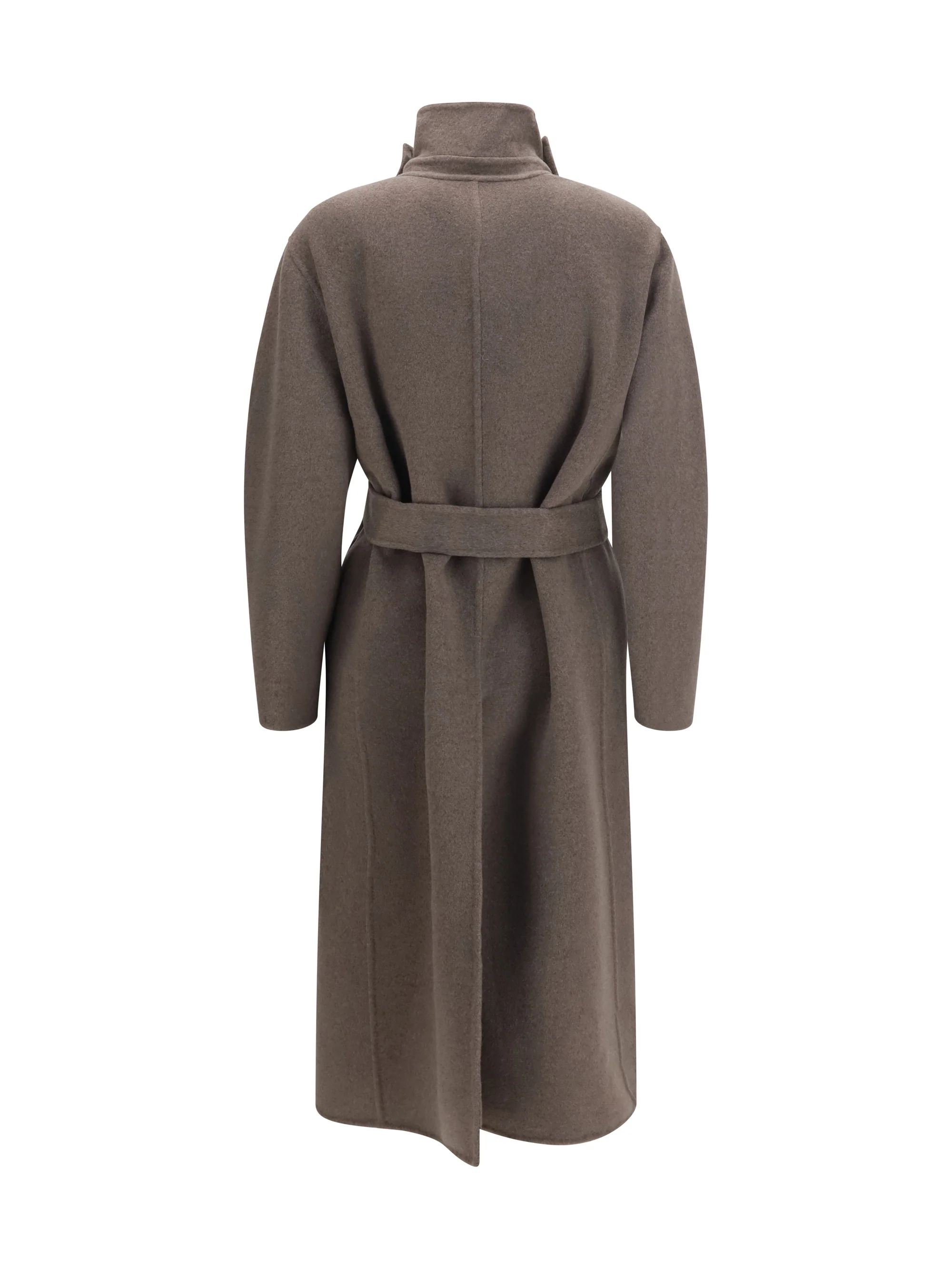 long double faced wool and cashmere coat