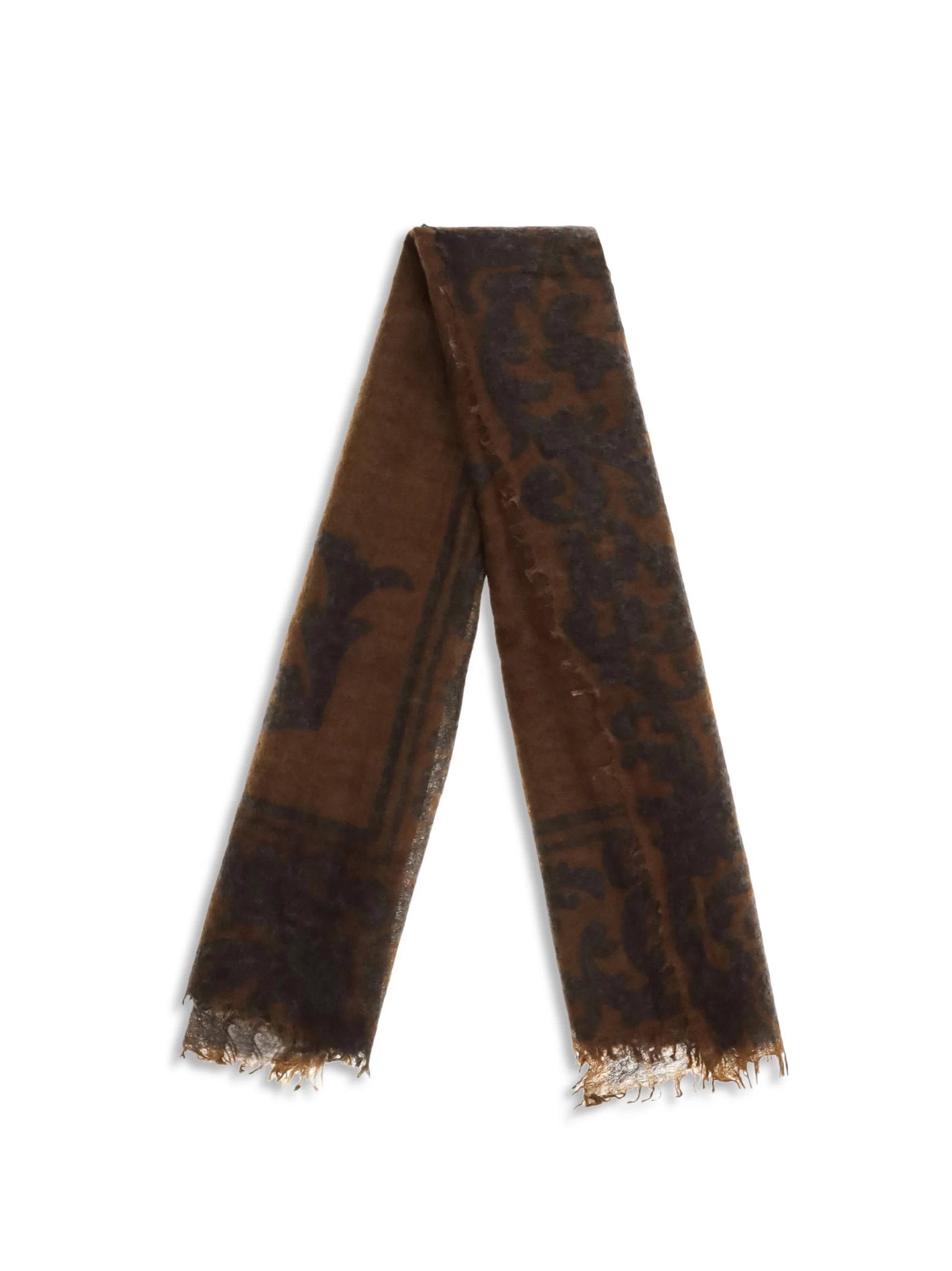 soufflé cashmere scarf with baroque motif