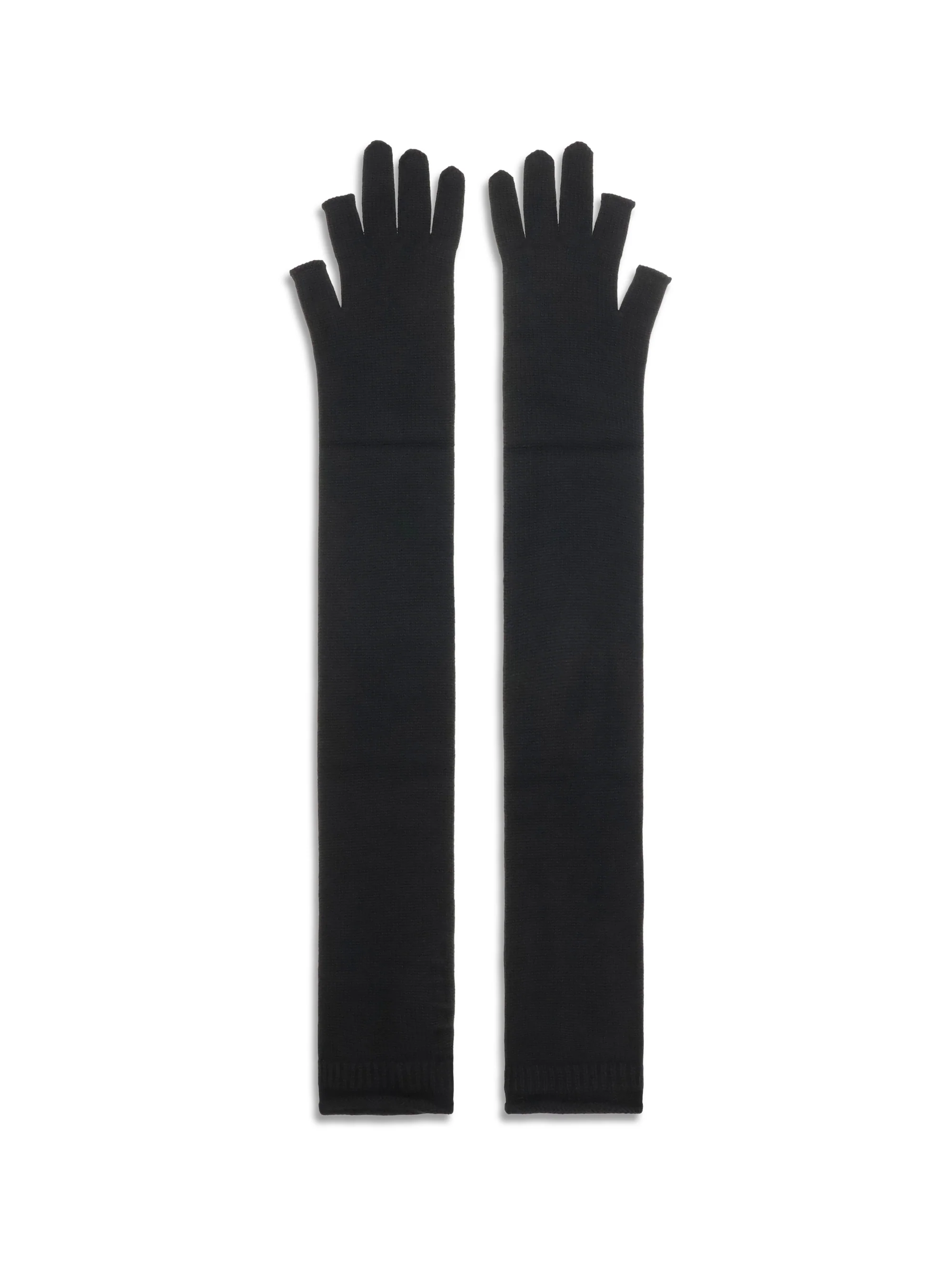 RICK OWENS OS long fingerless wool gloves