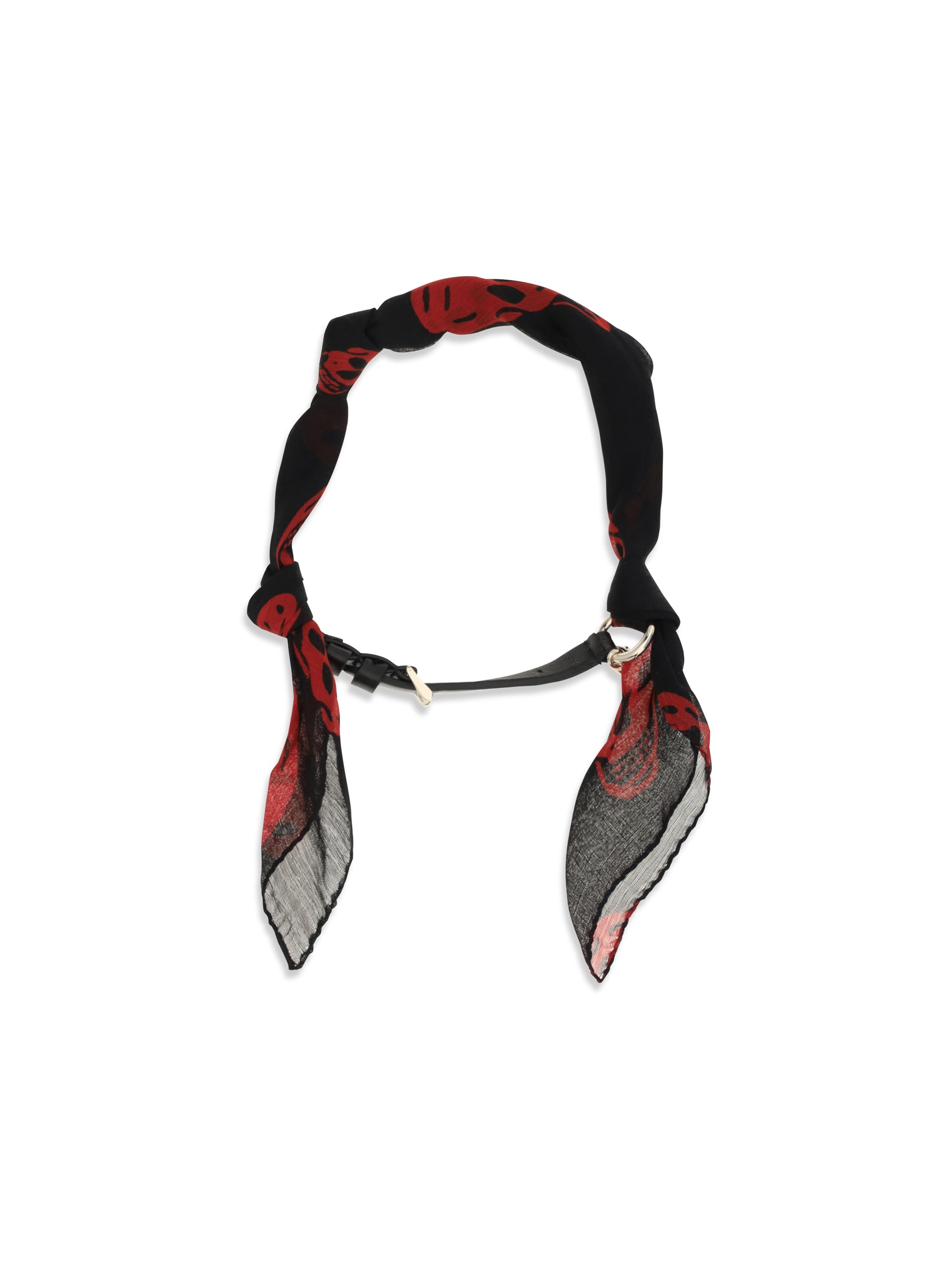 ALEXANDER MCQUEEN OS double-wrap skull scarf bracelet