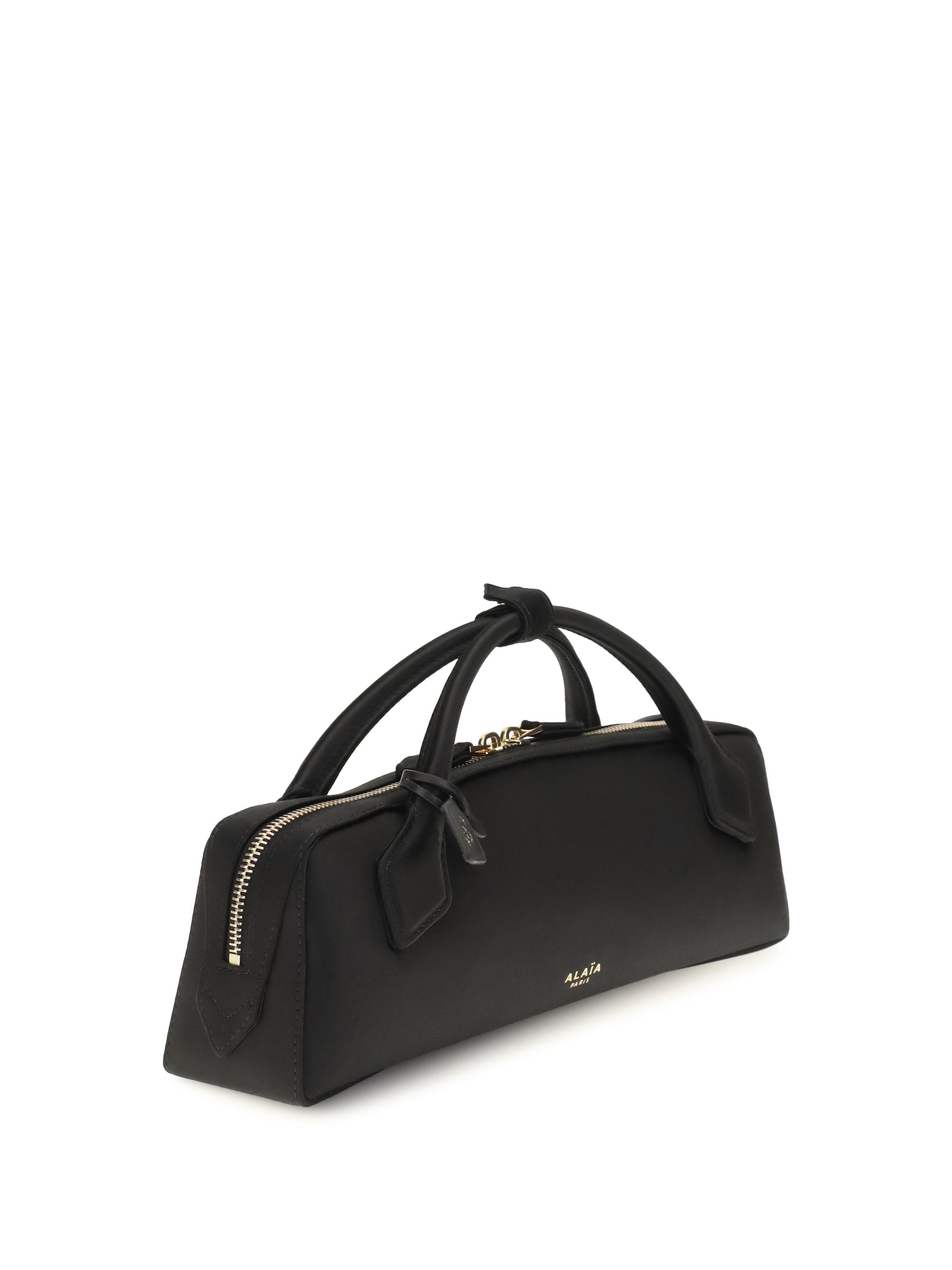ALAIA OS satin le teckel clutch