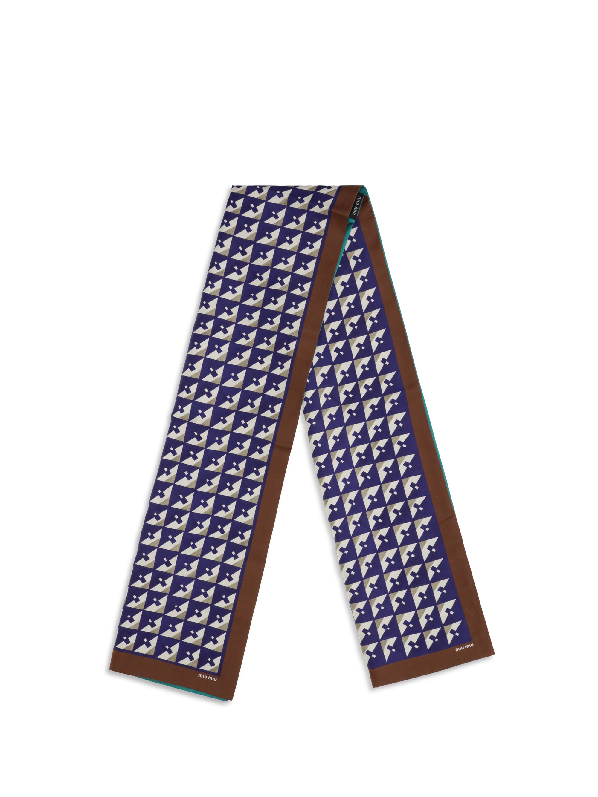 MIU MIU OS geometric print scarf