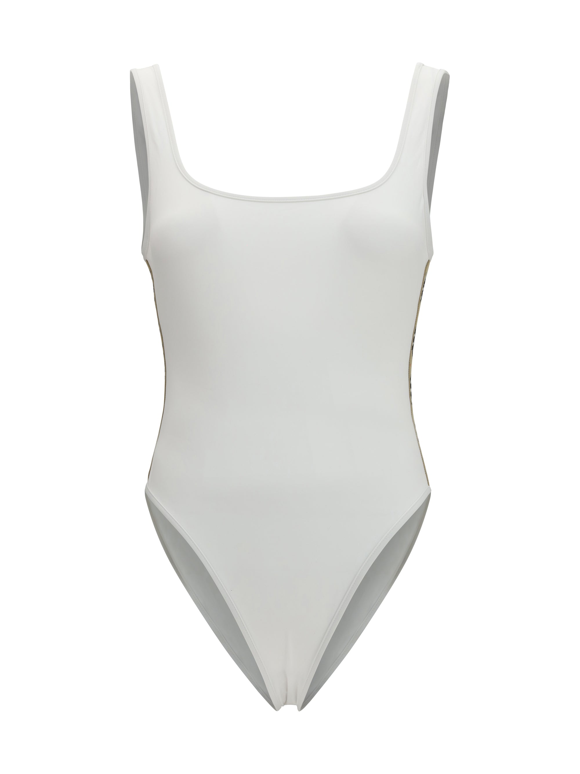 BURBERRY M one-piece swimsuit with check trim