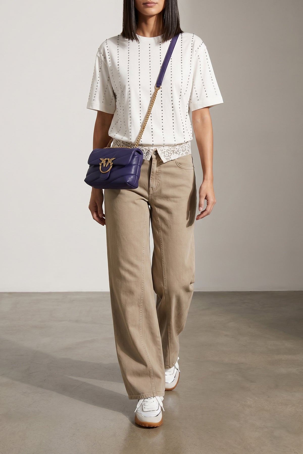 PINKO OS baby love puff crossbody bag in nappa leather