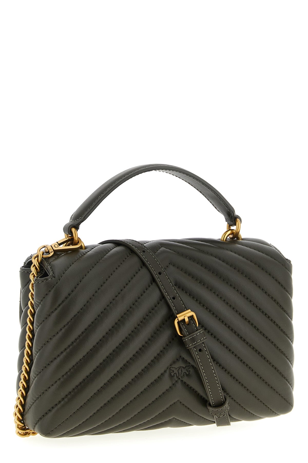 PINKO OS mini lady love puff quilted nappa leather handbag