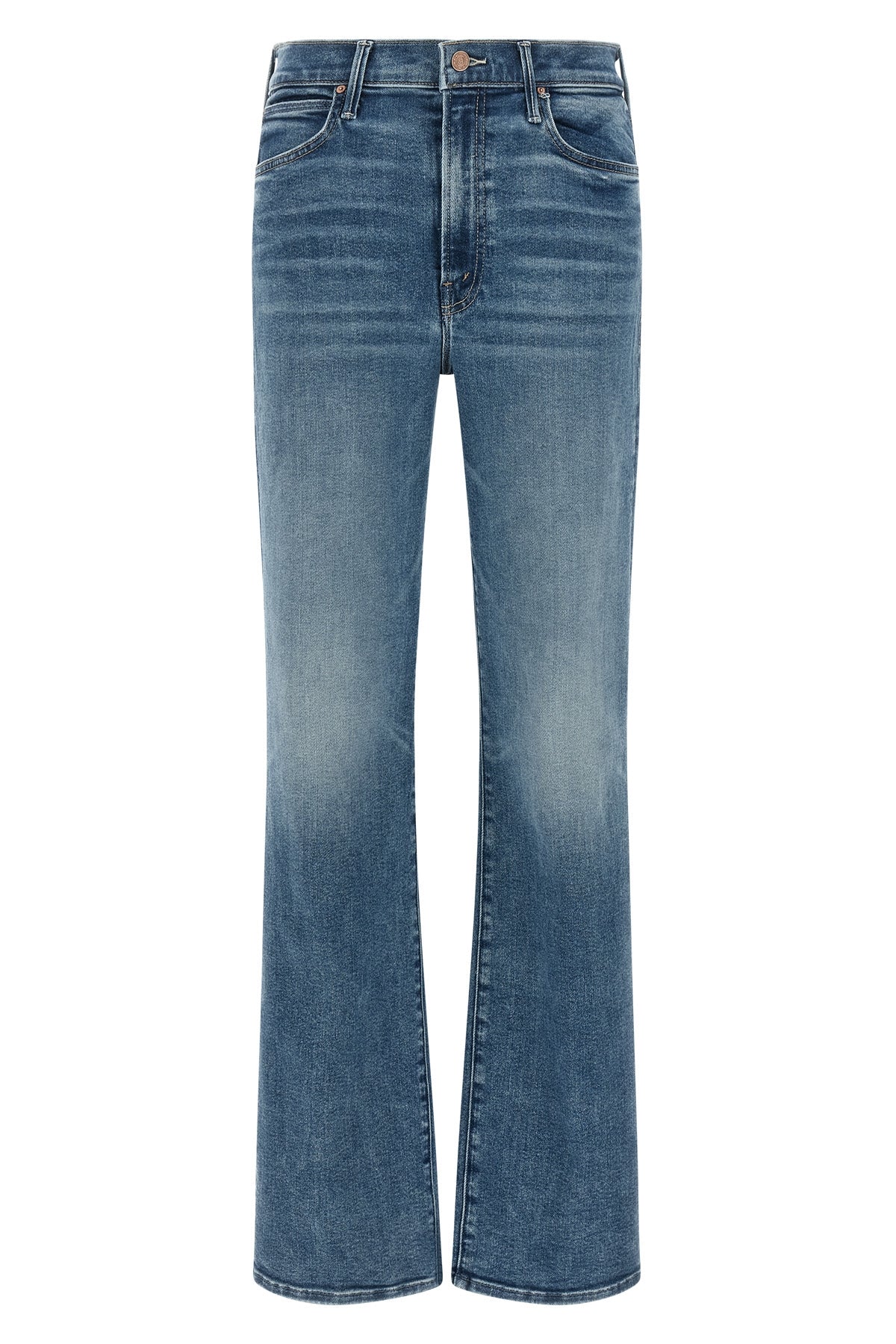 the kick it mother jeans redefine the everyday silhouette through a high-waisted