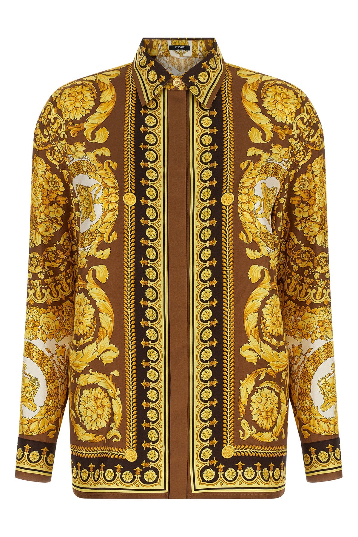 VERSACE 40 all-over barocco print silk twill shirt