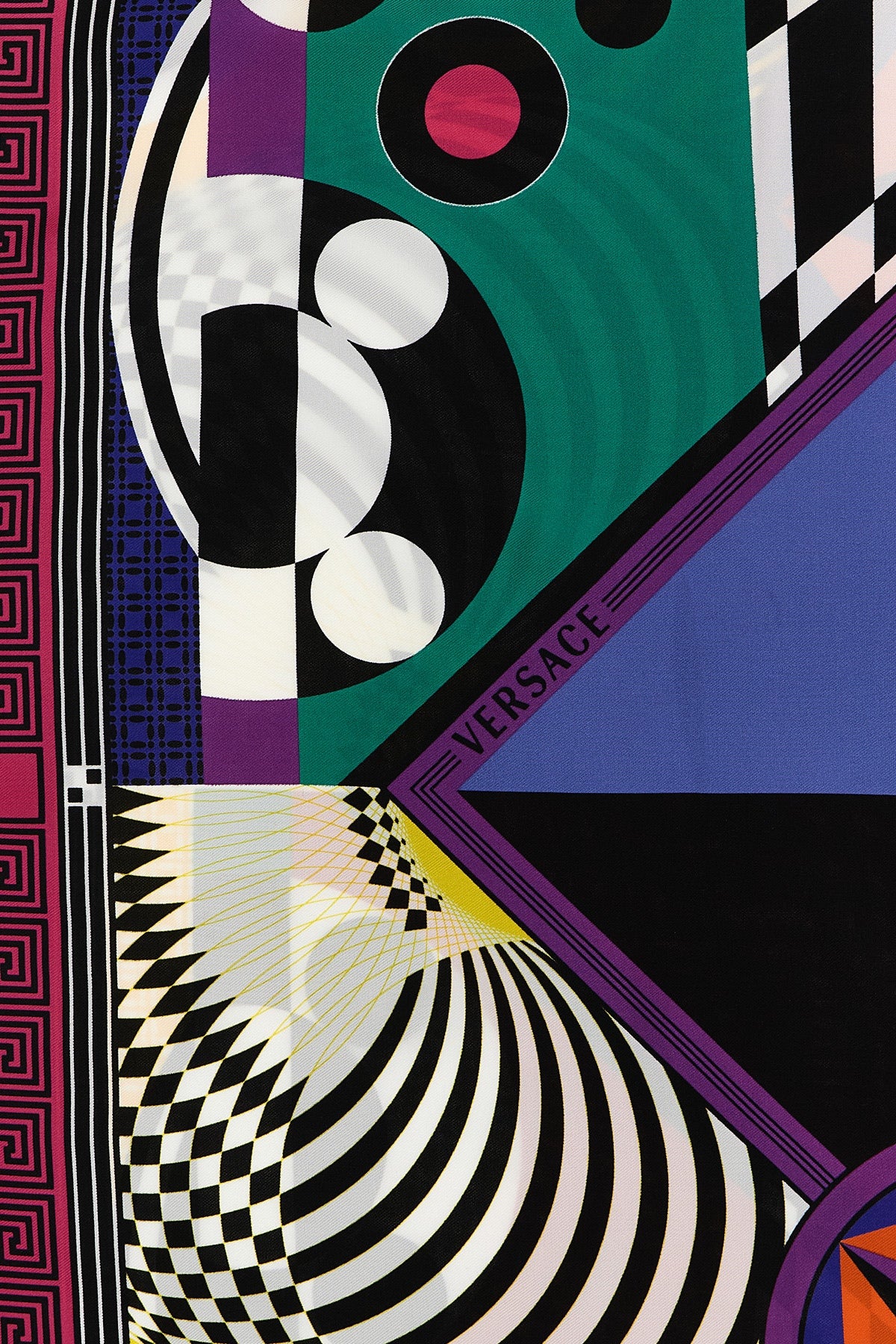 VERSACE OS the versace 90x90 silk twill bio theatre print scarf defines the maisons aesthe