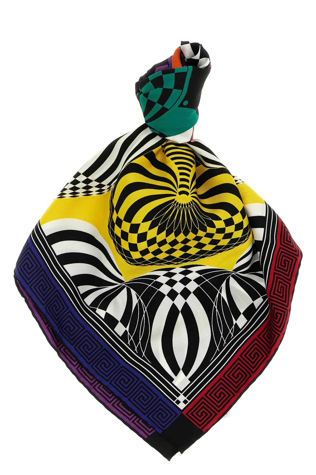 VERSACE OS the versace 90x90 silk twill bio theatre print scarf defines the maisons aesthe