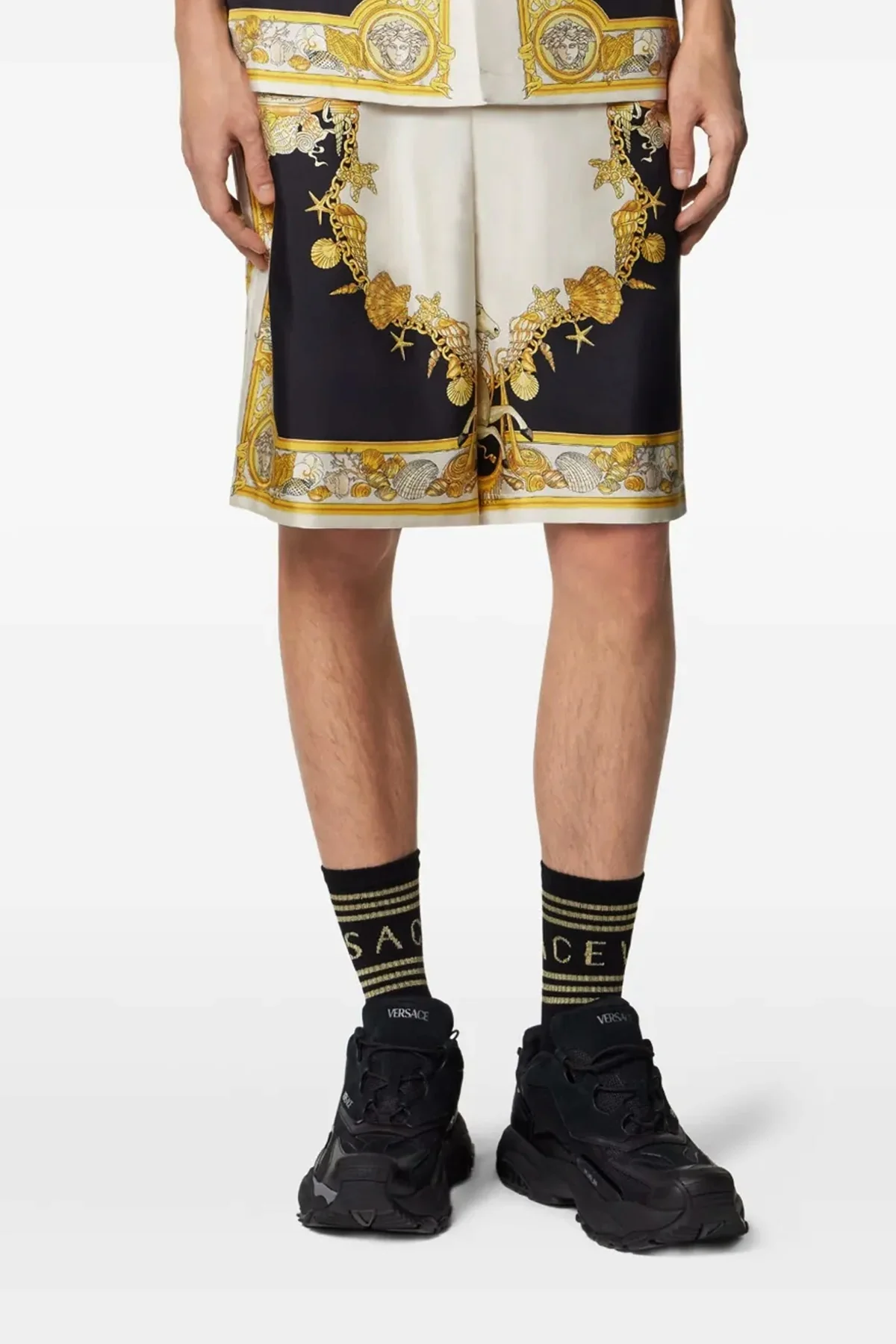 VERSACE 50 bermuda shorts in silk twill