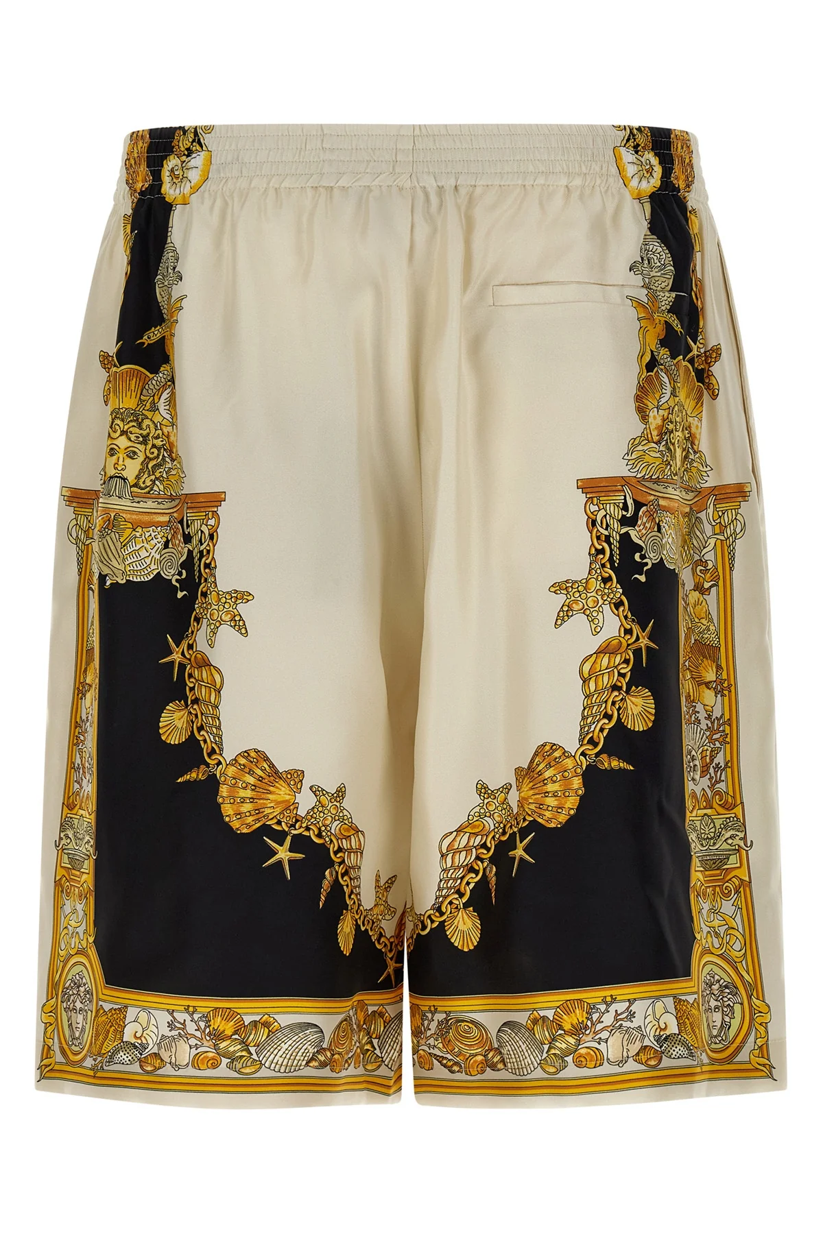bermuda shorts in silk twill
