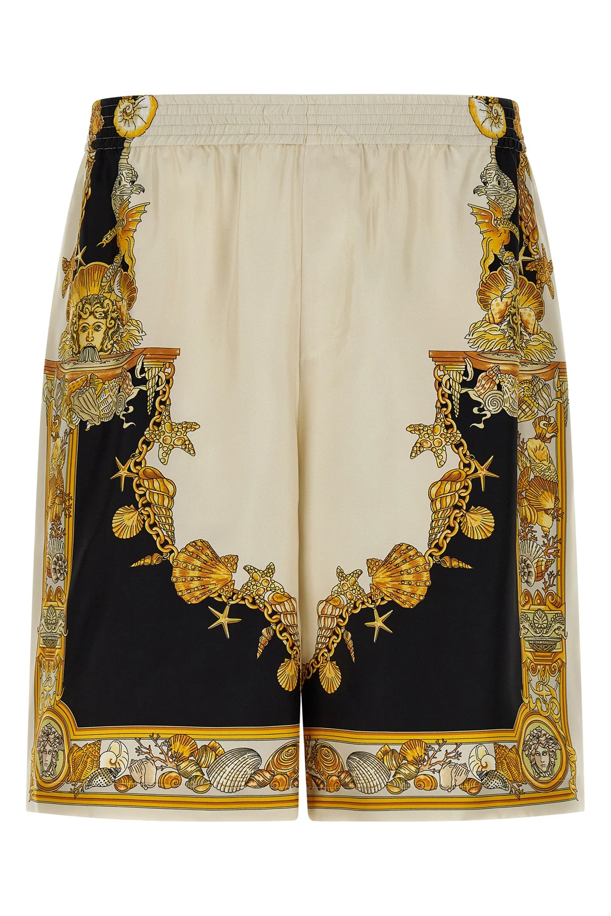 bermuda shorts in silk twill